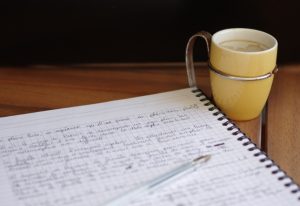 Mon manuscrit et du café !